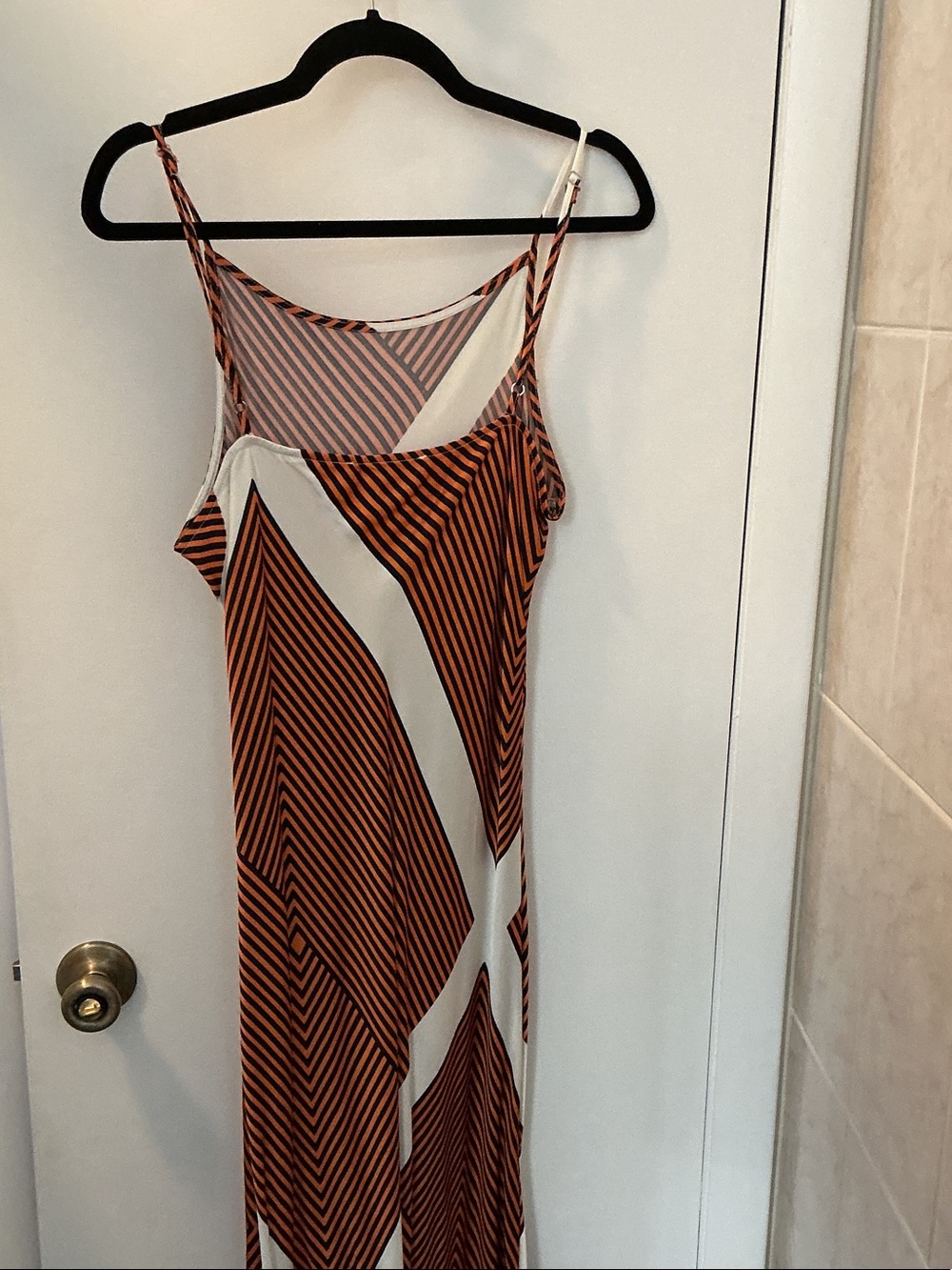 Loft Striped Maxi SunDress in Rust and Cream - Picture 4 of 6